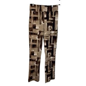 Joseph Ribkoff Abstract Print Pants Size 4 Stretch Art Teacher Artsy Modern